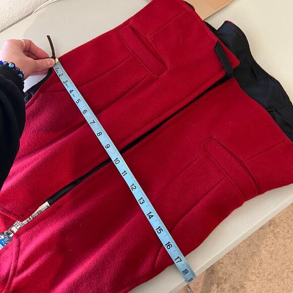 Schaefer Steamboat Springs Colorado USA Red Wool Zip Up Riding Adjustable M - Picture 10 of 13